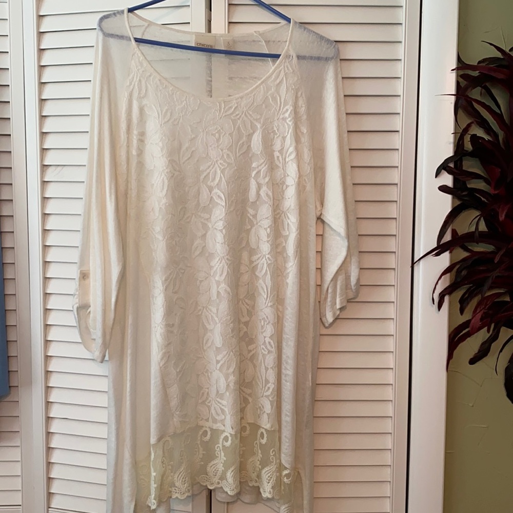 Cream Chico’s size 3 tunic.